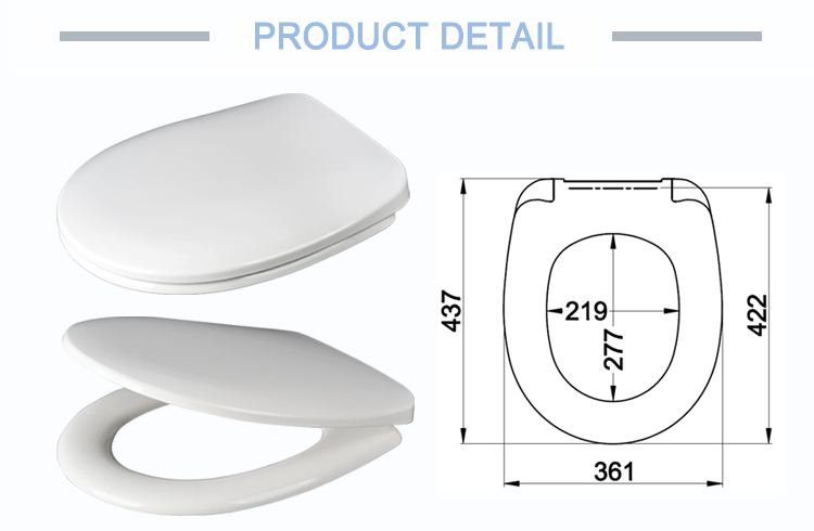 high gloss antibac toilet seat with soft close