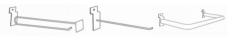 Slatwall display accessories hooks
