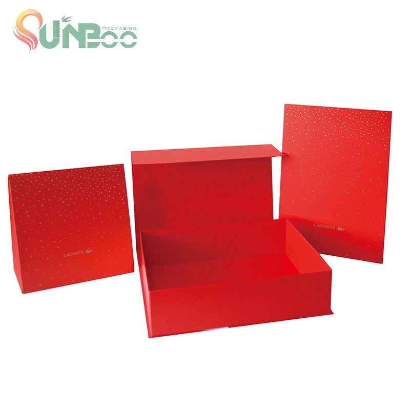 عالية الطبقة الحمراء اللون هدية مربع لطيفة وقابلة للطي SP-Box058