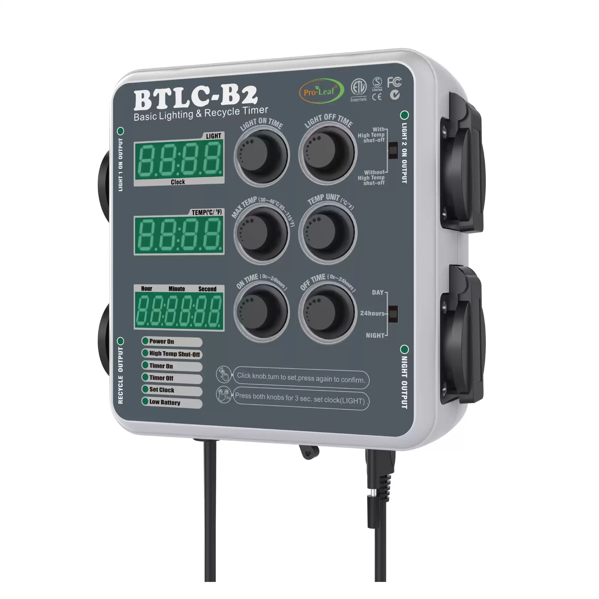 BTLC-B2 الإضاءة الرقمية وإعادة تدوير وحدة تحكم الموقت