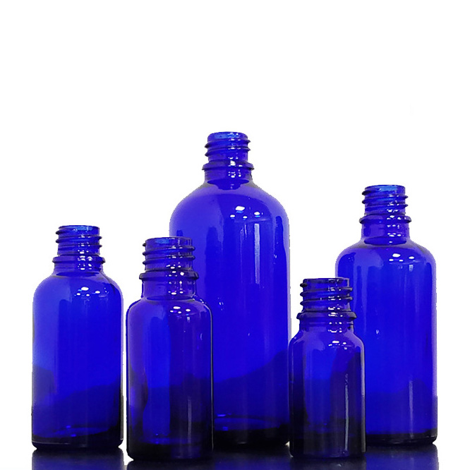 10ML زجاجة زجاجة زرقاء الناشر الزيوت الأساسية غطاء المسمار