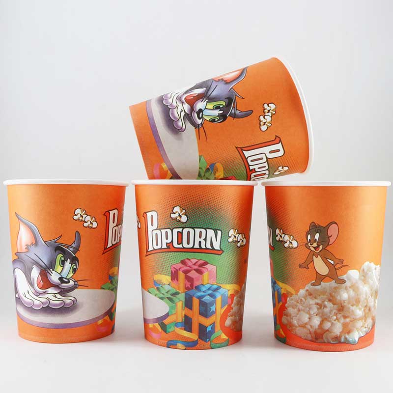 Popcorn TUP الفشار التعبئة والتغليف ورقة دلو لوجبات خفيفة الغذاء