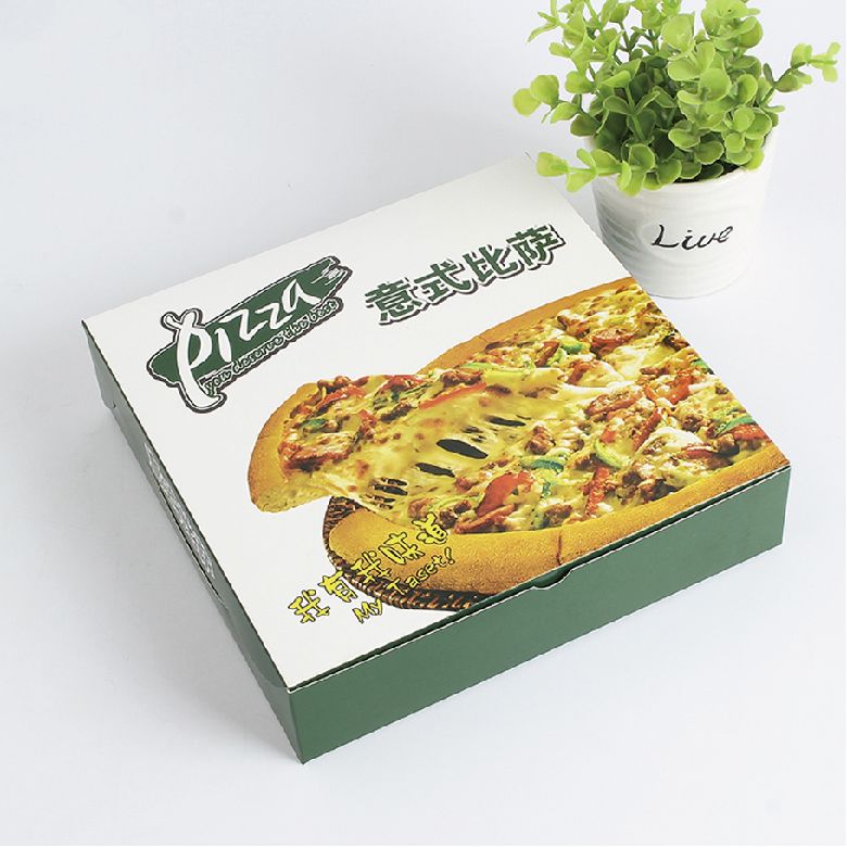 دعم الدعم المخصص مربع التعبئة والتغليف البيتزا الخضراء بالجملة للبيع
