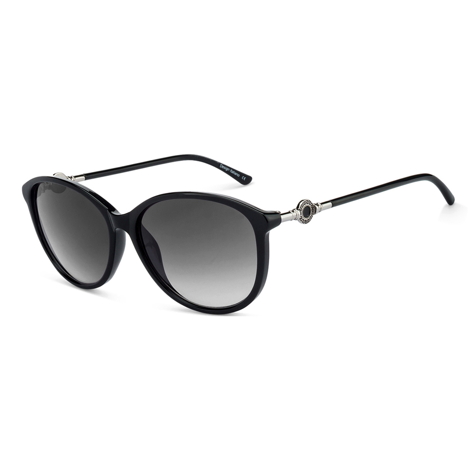 نظارة شمسية دائرية كلاسيكية باللون الأسود للنساء 5910