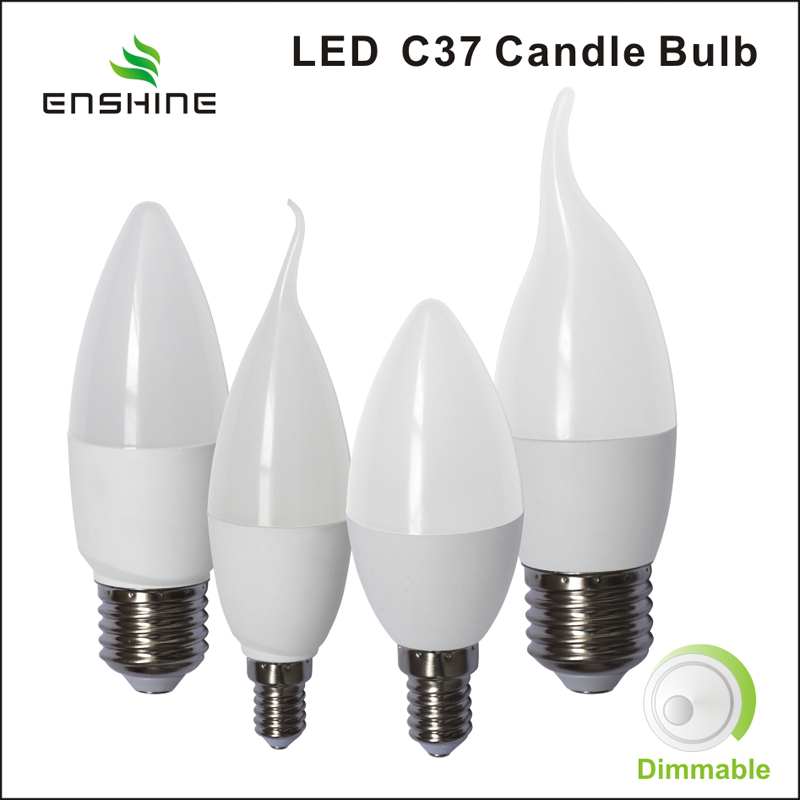 3W - 7W الأبيض عكس الضوء أضواء شمعة LED C37 YX-CD7