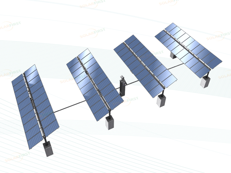 صف الرابط أفقي محور واحد تعقب نظام تتبع الطاقة الشمسية