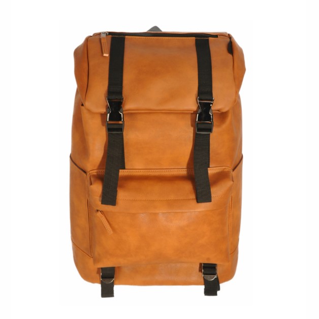 حقيبة ظهر جلد استقبال للسفر المصنوعة من OEM مع قدرة عالية للرجال والنساء - أسود / كاكي / بني