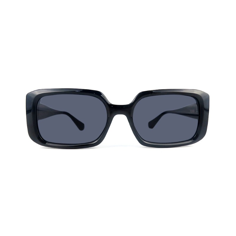2022 جديد وصول بالجملة ظلال إطار نظارات شمسية النساء مصمم الرجال شعار مخصص موضة النظارات الشمسية مستطيل كبير البلاستيك الأسود