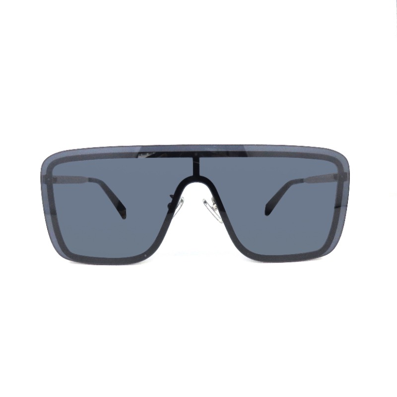 نظارات قطعة واحدة أحدث نظارات شمسية بدون إطار معدنية 2022 جديدة فاخرة من المصنعين إطار عصري مربع بشعار مخصص للنساء بالجملة