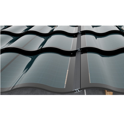 سقف الألواح الشمسية الحديثة المنزلية كلها نصف قطع سوداء متعددة الوظائف