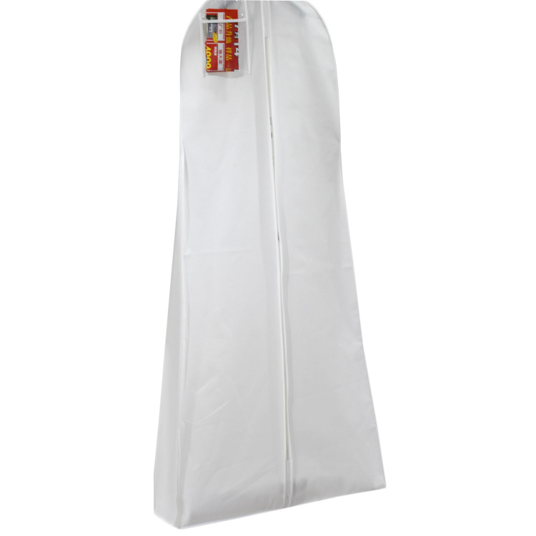شعار مخصص مطبوع أبيض 600 منكر قابل للتنفس غير منسوج ملابس الزفاف الطويلة فستان الزفاف غطاء حقيبة الملابس