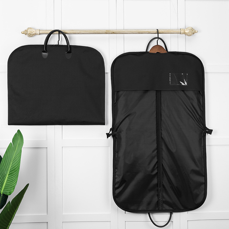 حقيبة ملابس سوداء قابلة للطي رخيصة وعالية الجودة للبيع بالجملة بتصميم