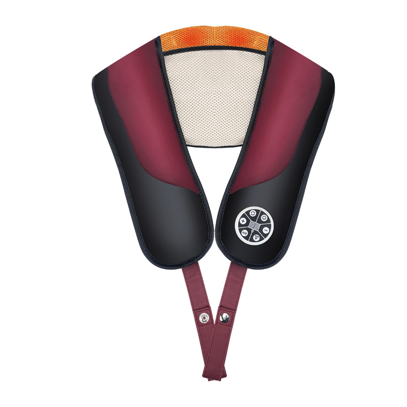 حزام تدليك شياتسو كهربائي يطرق الرقبة والكتف ومطرقة العلاج الحراري لتدليك الجسم الخلفي